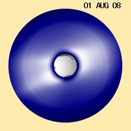 ８月１日皆既日食コロナ予測図